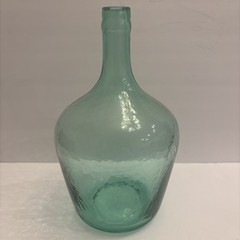 Vintage Demijohn Half Gallon Bottle Wine Jug 10&Prime; Green Glass
