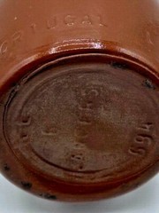 Portugal Lancers Brown Painted 9 In Wine Bottle, J.M. da Fonseca Inter., Empty