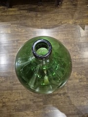 Emerald Green Glass Large Demijohn Wine Bottle Carboy EUC