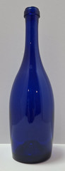 Vintage Cobalt Blue Glass Wine Bottle w/Punt in Bottom 28 Ounces