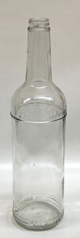 Vintage Bardenheier’s Embossed Clear Cylinder 4/5 Quart Bottle