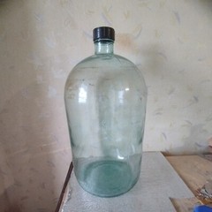 Vintage Demijohn Green Glass Wine Jar 20-22L