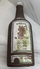 Vintage Chateau Bordeaux LG Terracotta Wine Bottle Decor