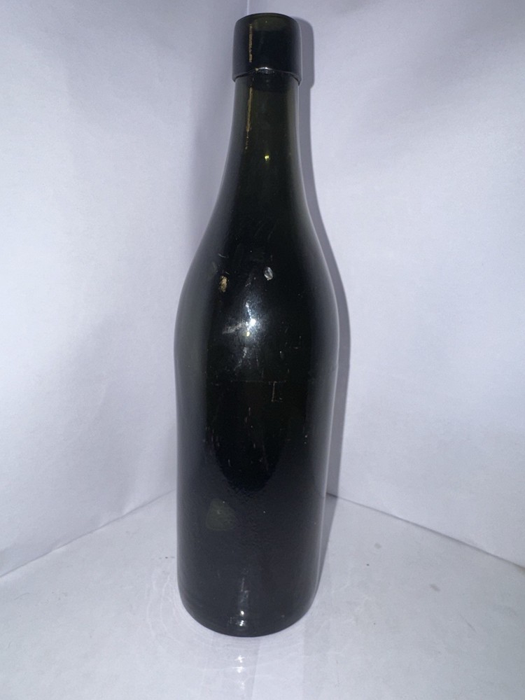 1750 – 1820 Antique Black Glass Wine Bottle