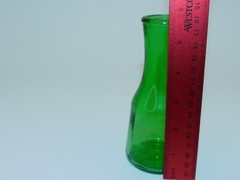 Vintage M LAMONT VINEYARDS 2/5 Pint Green Glass Empty Wine Cruets Bottles.