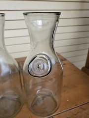Lot Of 4 Vintage Paul Masson Since 1852 36 oz Glass Carafe Decanter Milk Bottle