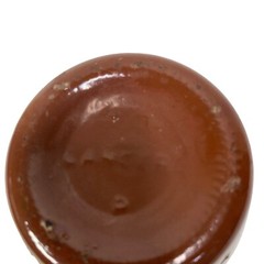 Vintage J.M. DA Fonseca Portugal Brown Painted 6&Prime; Glass Bottle empty