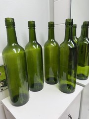 Green Wine Bottles – individually – No Labels Or Decals – 750ml.