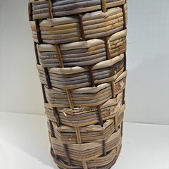 Vintage Hand Wicker Wine Bottle Woven Wine Jug Straw Wrapped Rustic Decor