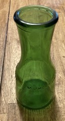 Vintage M LAMONT VINEYARDS 2/5 Pint Green Glass Empty Wine Cruets Bottles.