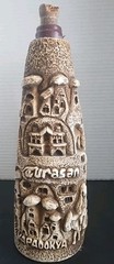 Vintage Cappadocia/Kapadokya Empty Wine Gypsum Bottle Turasan (Cork Damaged)