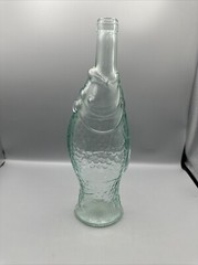 Vintage Italian Cevin Glass Fish Chianti Wine Bottle 75cl 3VEA78 Beach Decor