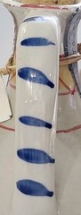 Vtg Rare Handpainted Italian Liqouri Bottle Olive Branches Spikes Signed W/Tag