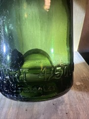 4/5 Quart Green Glass Wine Bottle