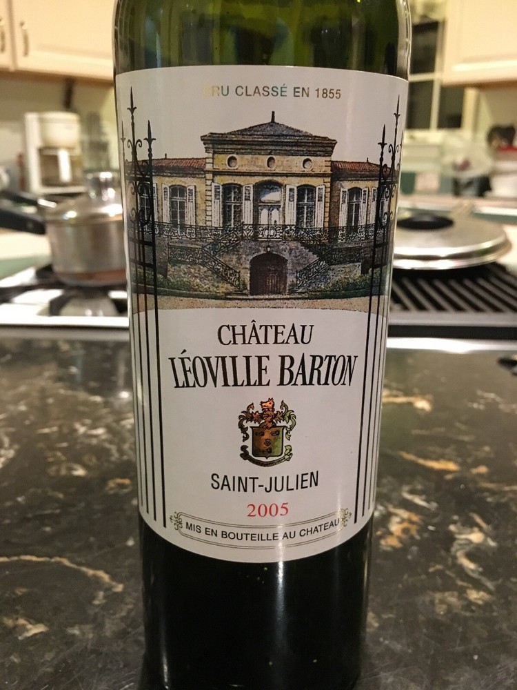 2005 Chateau Leoville Barton (empty) Bordeaux Bottle