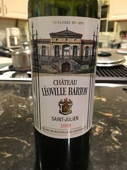 2005 Chateau Leoville Barton (empty) Bordeaux Bottle