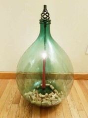 Vintage Italian Demijon Green – Wine Making – Carboy – 54 Liter – HUGE 