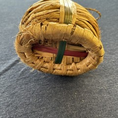 Vintage 1961 Bertani Soave Italian Wine Bottle Hanging With Wicker Basket