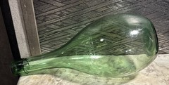 Vintage DF Vino D&rsquo;Italia Green Teal Glass Round Bottom Wine Bottle #3 No Cork