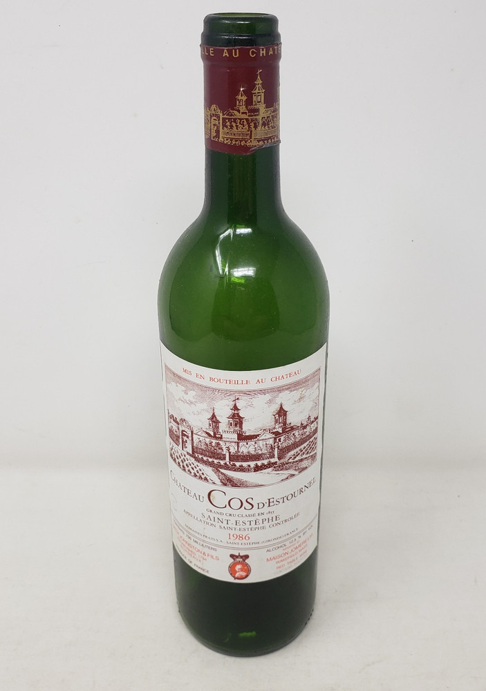 Vtg 1986 Chateau Cos d&rsquo;Estournel Bordeaux Red Wine Saint-Estephe Empty Bottle