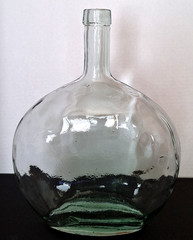 Glass Bottle Jug Aqua Light Green Wine – Holds 85 OZ 11.5&Prime; x 8.5&Prime; Heavy Glass