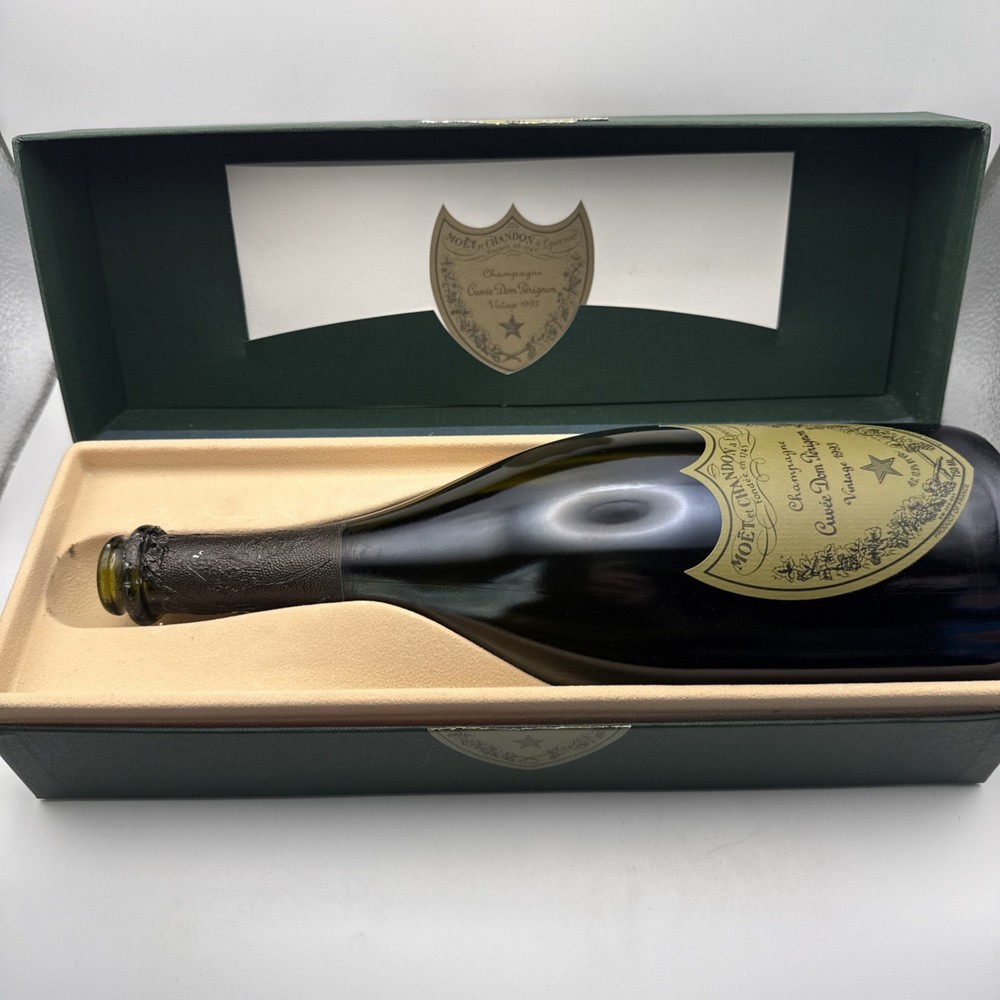 Dom Perignon Vintage 1993 Empty Champagne Bottle w/ Original Presentation Box Co
