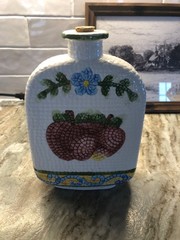 Jay Import Company Wine Bottle with Cork & Fruit Designs-Made in China