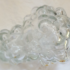 Vintage Grapes Bunch Glass Bottle Made in France *Empty* Original Twist Lid
