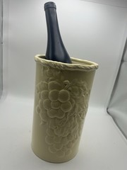 Vintage Yellow Wine Cooler Crock. 1970-1990 Made In Italy.