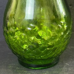 Vintage Carlo Rossi Green Glass Wine Bottle Flavor Guard Grape Cluster Embossed