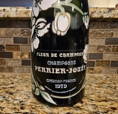 Vintage 1979 Perrier-Jouet Fleur De Champagne 1.5lt Wine Bottle Empty Painted