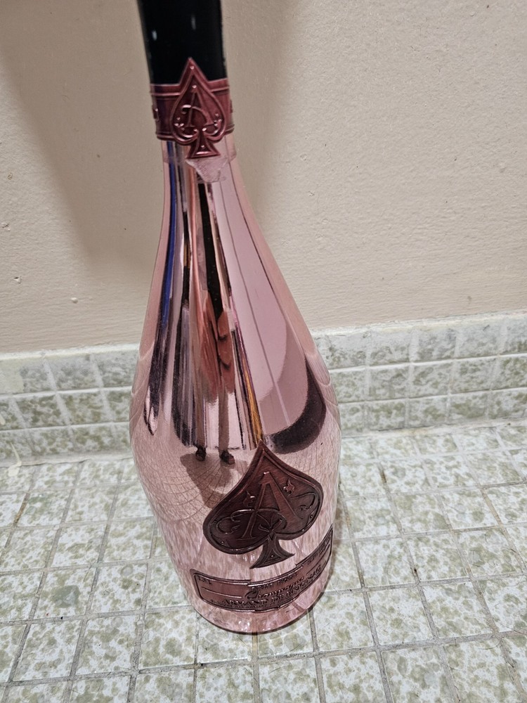 Empty Magnum Ace of Spades bottle , 1.5 Lt Rose Pink Color Armand De Brignac