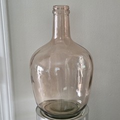 One Gallon Demijohn Carboy in a Soft Peach Color 12in Tall