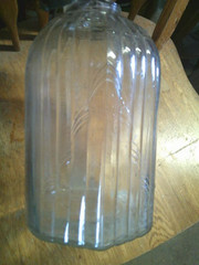 Vintage Glass Gallon Wine Jug 10.5&Prime; tall & 6.5&Prime; wide