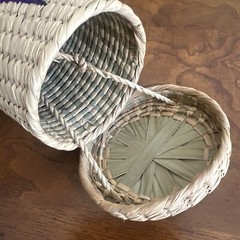Mexican Straw Bottle Holder Insulator Tan Cooler