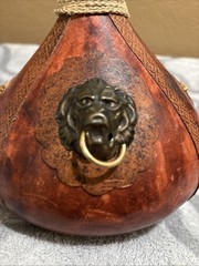 Italian leather wrapped decanter vintage