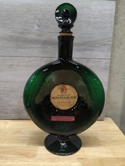 Vintage French Emerald Green Wine Bottle With Stopper