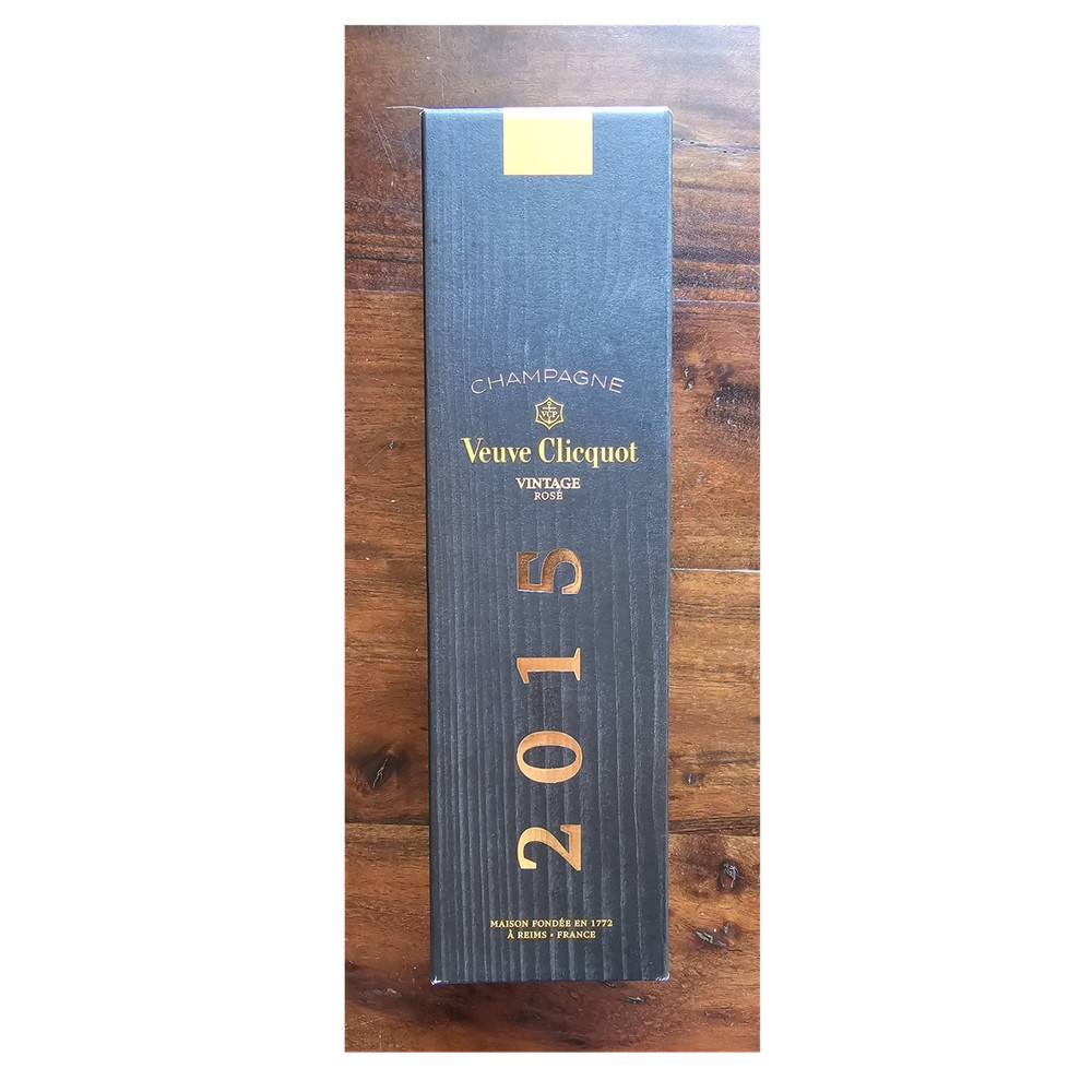 Veuve Clicquot Vintage 2015 Brut Rosé Champagne 750ml Collectible Box. Empty.