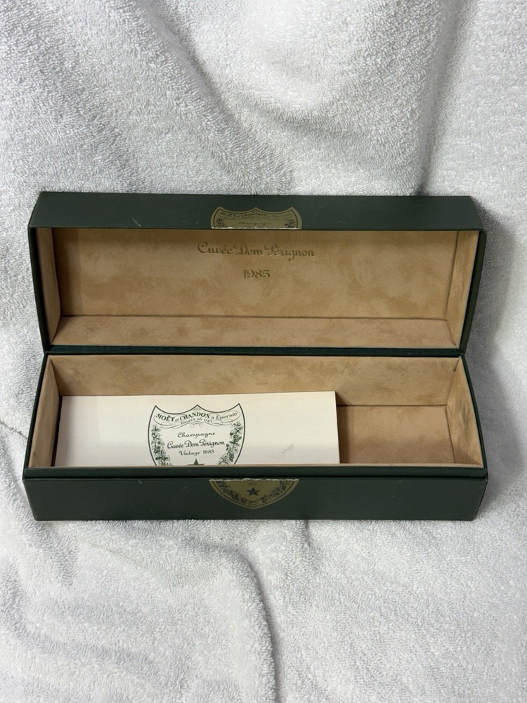 Vintage 1985 Cuvee Dom Perignon Champagne Empty Box & Pamphlet 750ML (b3)
