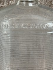 Vintage Clear Ribbed Glass 1/2 Gallon Wine Bottle