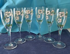 Perrier-Jouet Fleur De Champagne Special Reserve 1985 Bottle Box 6 Flutes 7.5&Prime;
