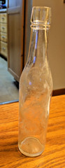 Garrett & Co Virginia Dare wine bottle New York Clear Glass 2/5 Pint Embossed