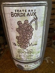 vintage chateau Bordeaux large terracotta bottle decoration