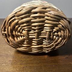 1960s Vintage Wicker Wrapped Glass Quinta Lisbon Portugal Wine Bottle Empty