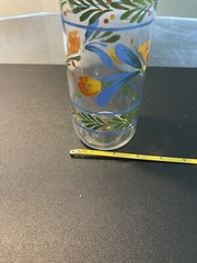 Canada Vintage MCM Handpainted Wine Bottle