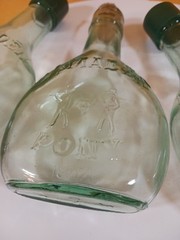 Set Of 3 Almaden Pony 187 ML Bottles Vineyards Green Glass