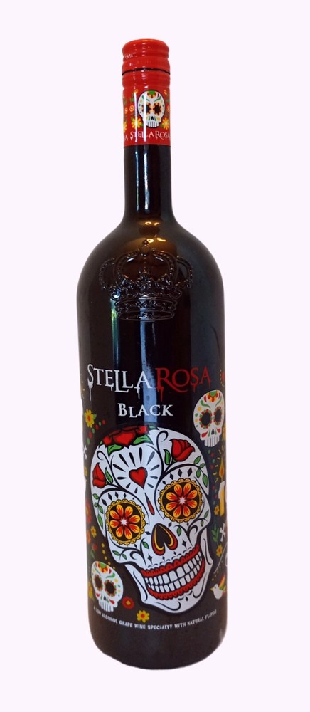 Stella Rosa Black Ltd Ed. Sugar Skull Day of Dead Halloween 50 oz Empty Bottle