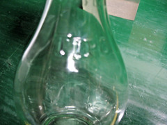 VINTAGE TIPO AQUA GREEN GLASS WINE BOTTLE 4/5 PINT CORK TOP 8 » TALL