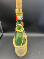 Bolla 1977 Pint Dry White Wine Empty Bottle Cork Fiasco Wrap Soave Verona Italy