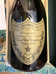Cuvee Dom Perignon Vintage 1990 EMPTY Bottle with Original Box & Book and cork